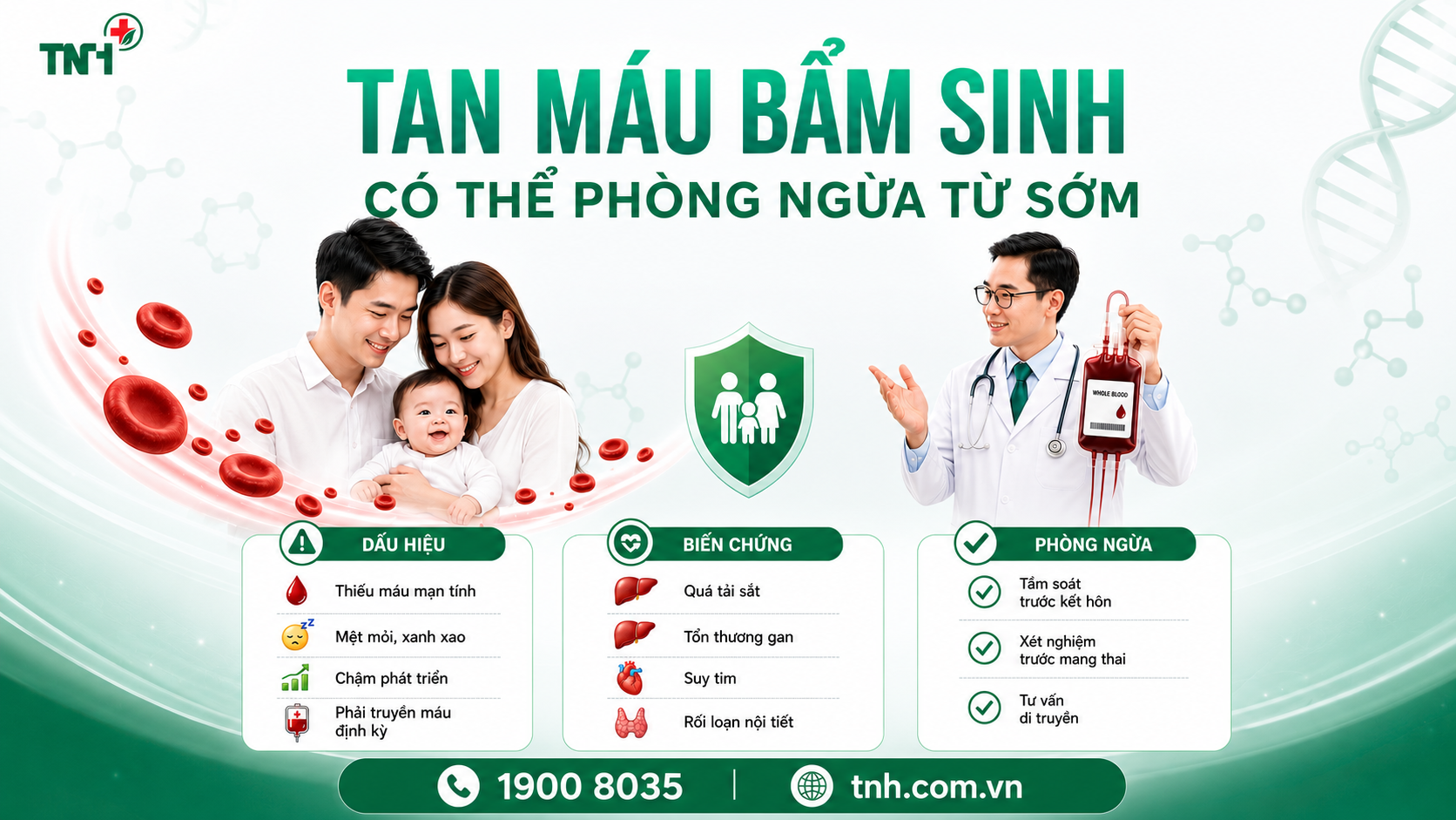 THALASSEMIA (TAN MÁU BẨM SINH) – CĂN BỆNH DI TRUYỀN CÓ THỂ PHÒNG NGỪA TỪ SỚM