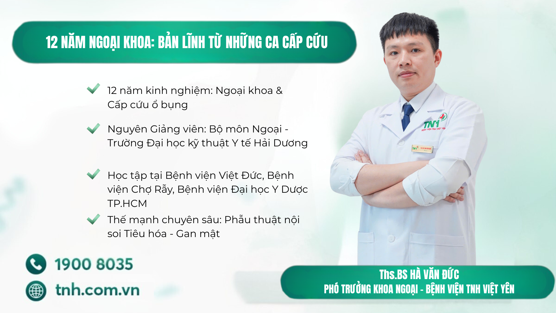 ThS.BS HÀ VĂN ĐỨC – 12 NĂM GẮN BÓ NGOẠI KHOA