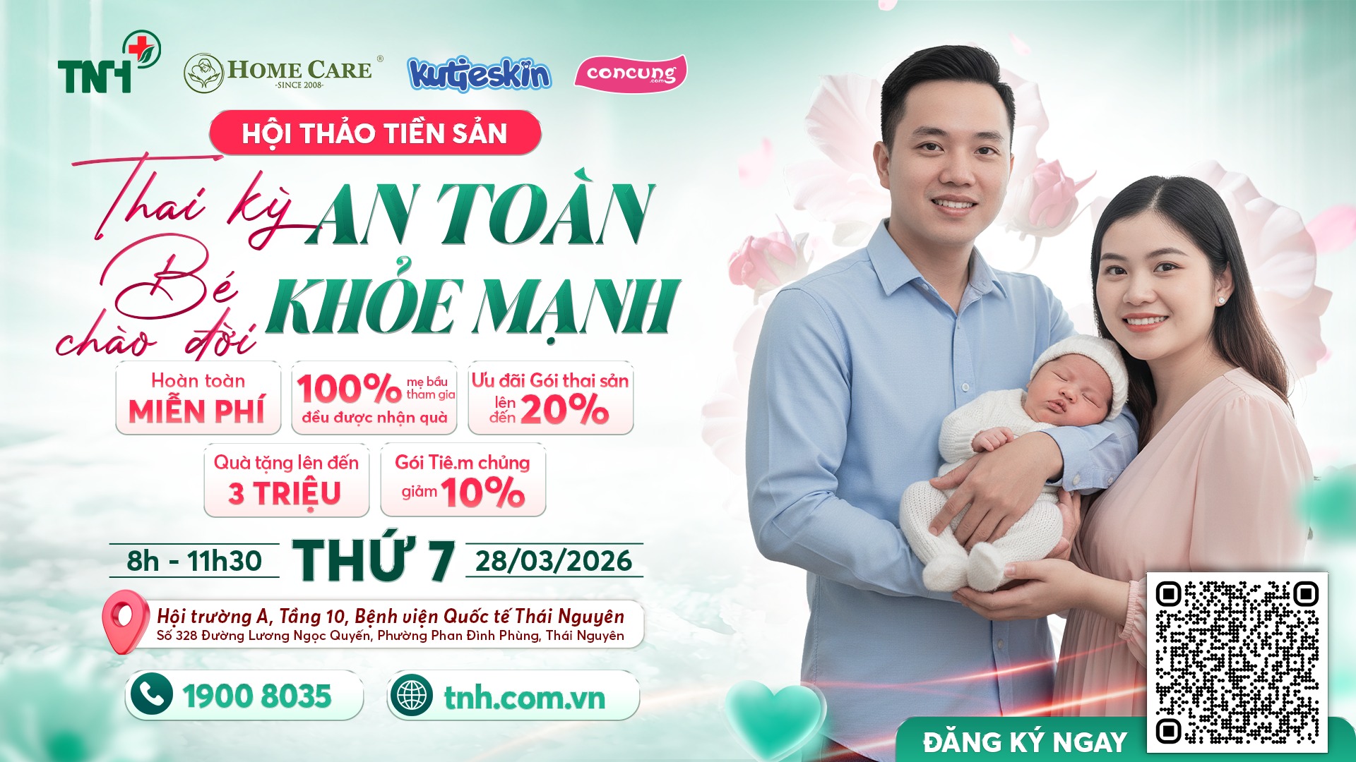 Mẹ bầu đừng bỏ lỡ Hội thảo Tiền sản miễn phí - “THAI KỲ AN TOÀN – BÉ CHÀO ĐỜI KHỎE MẠNH”