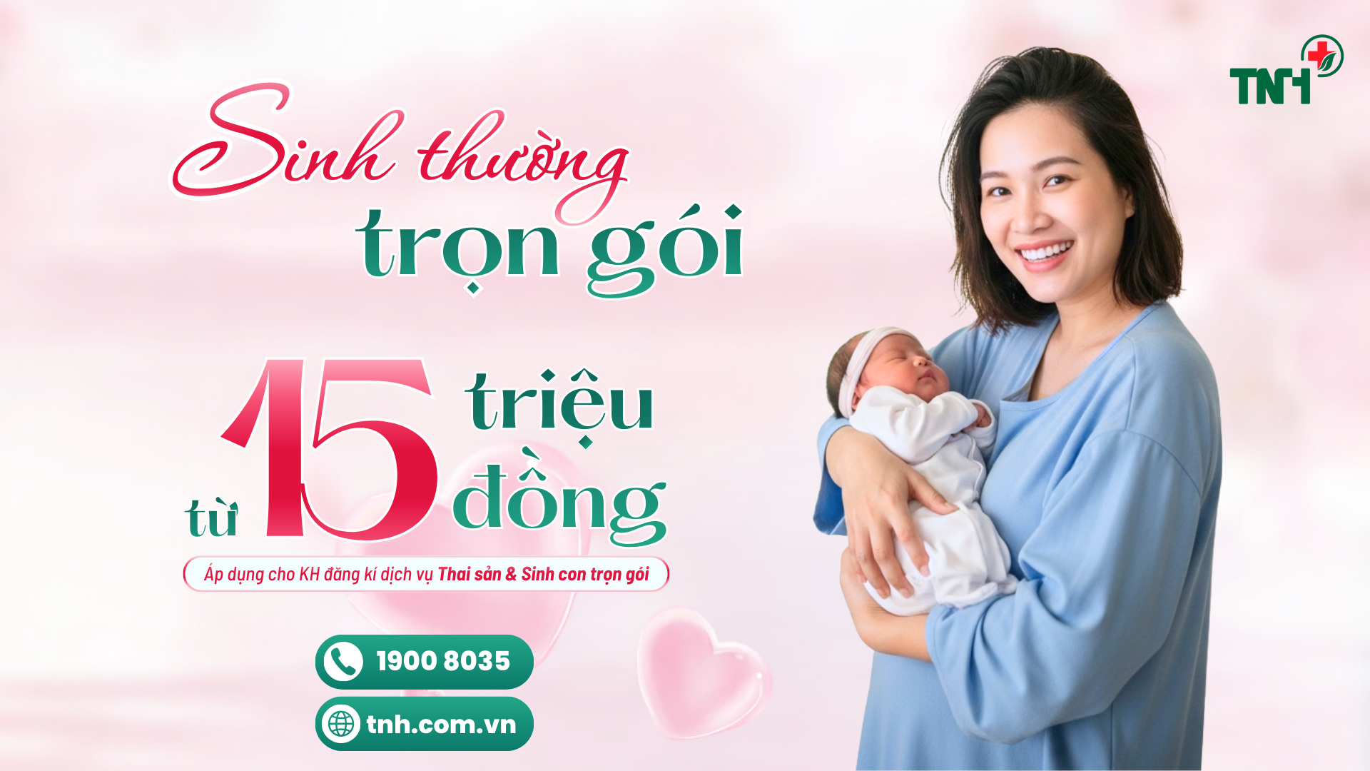 GIÁ THẤP KỶ LỤC - Sinh thường TRỌN GÓI chỉ từ 15 TRIỆU
